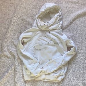 White and sliver Nike sweatshirt xs